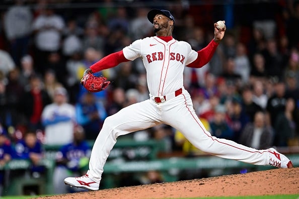 Red Sox relief pitcher Aroldis Chapman throws 103.8 MPH, fastest pitch in MLB this season