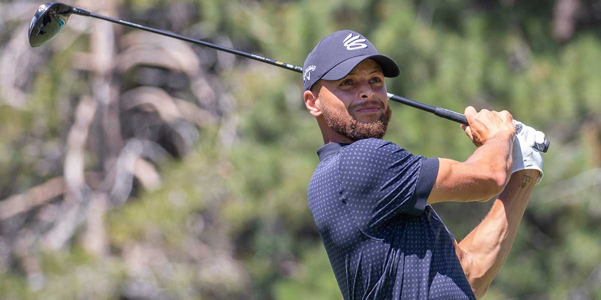 Warriors' Stephen Curry saves himself from freak golf ball injury