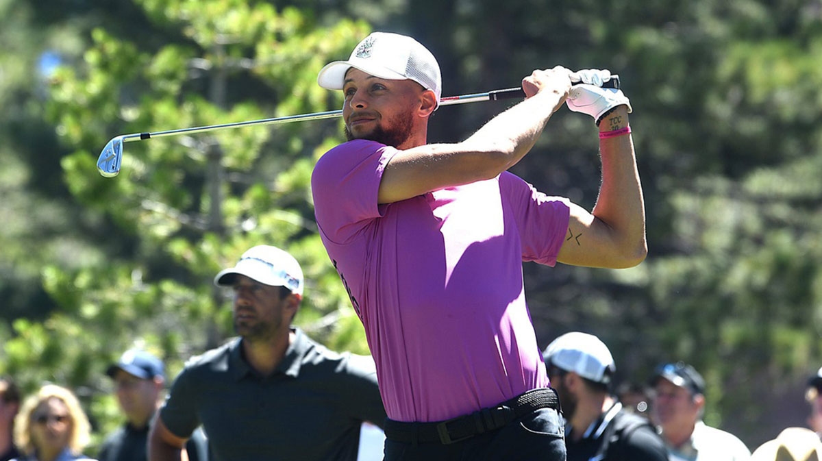 Warriors' Stephen Curry wows fans with deep shot at American Century Championship