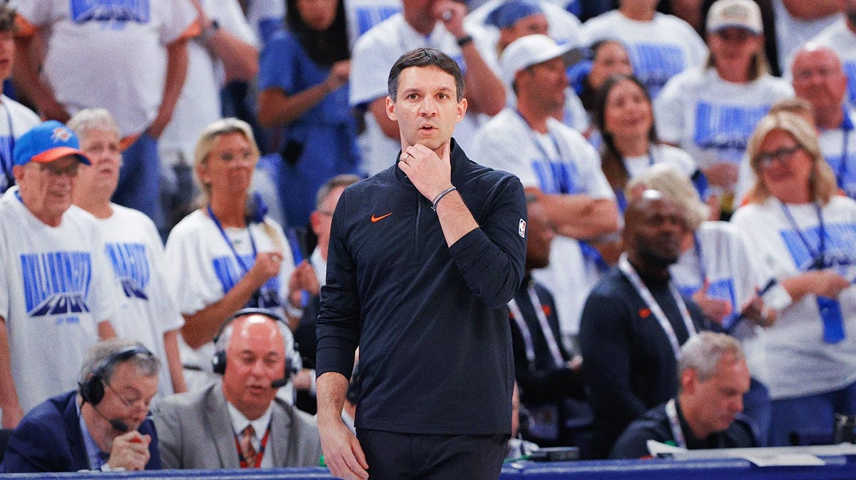 Thunder's Mark Daigneault has '99 mph fastball' comparison to Pacers offense before NBA Finals
