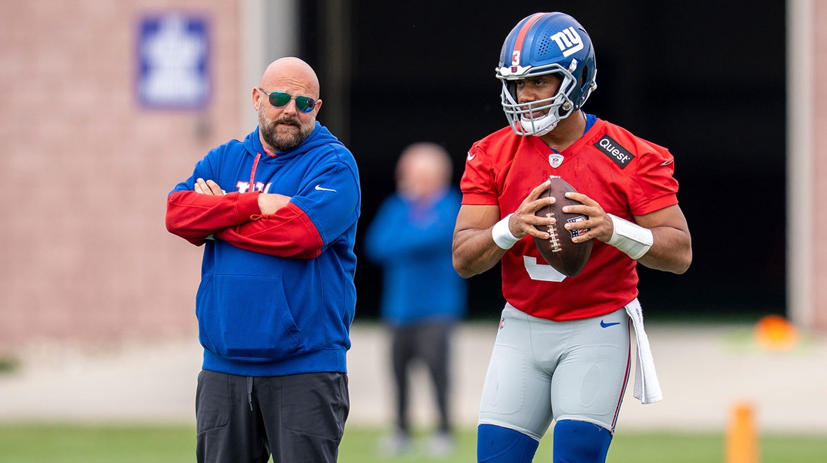 Giants' Russell Wilson has 1-word response to viral OTAs moment