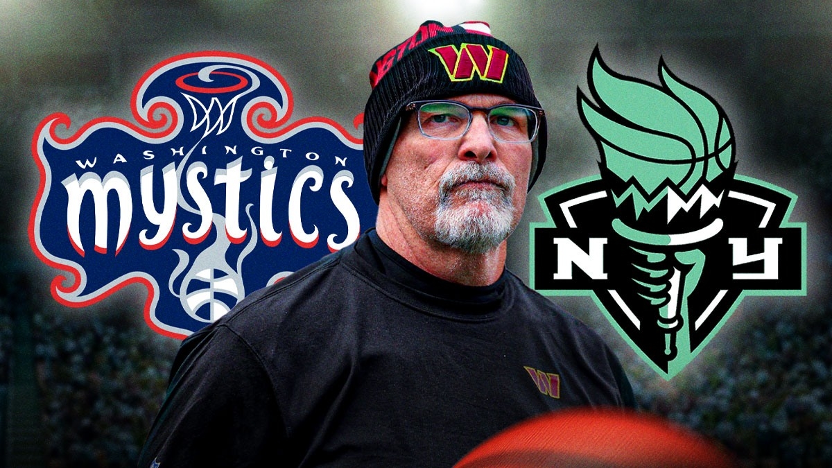 Commanders HC Dan Quinn enjoys 1st Mystics game courtside