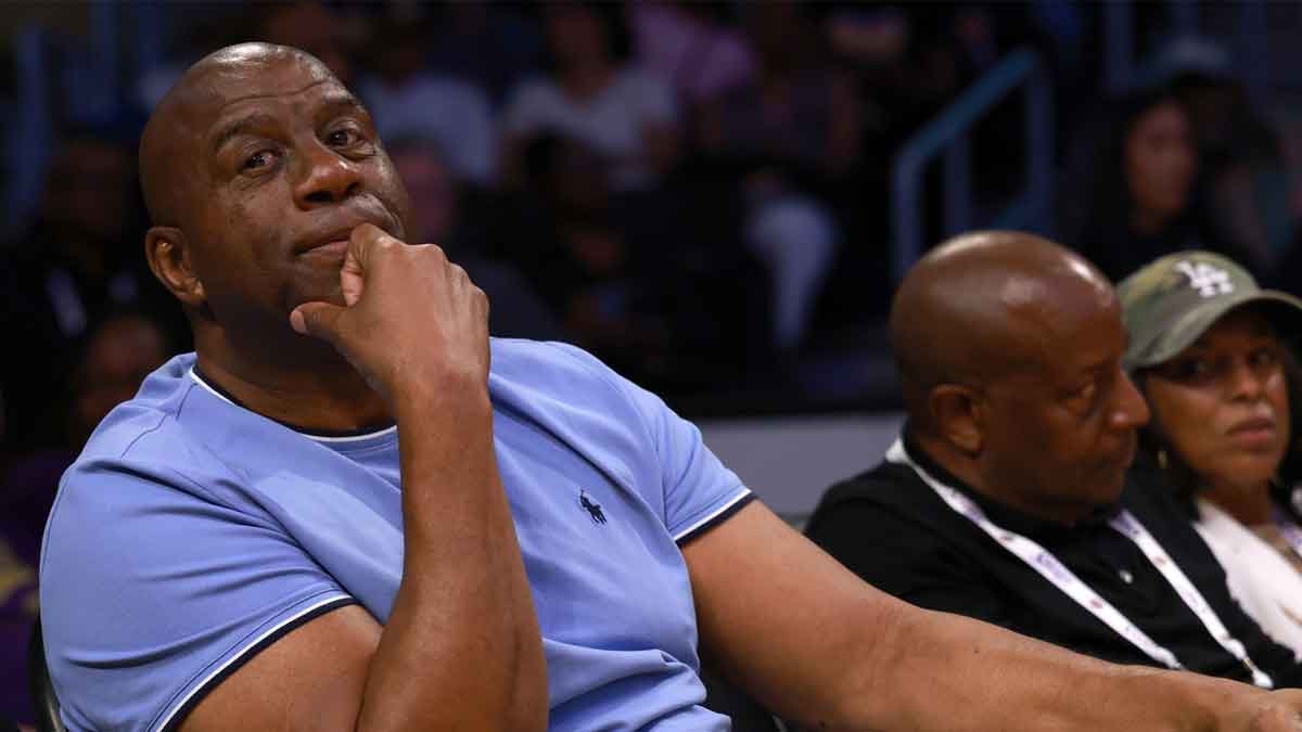 Magic Johnson congratulates Jeanie Buss on $10 billion sale