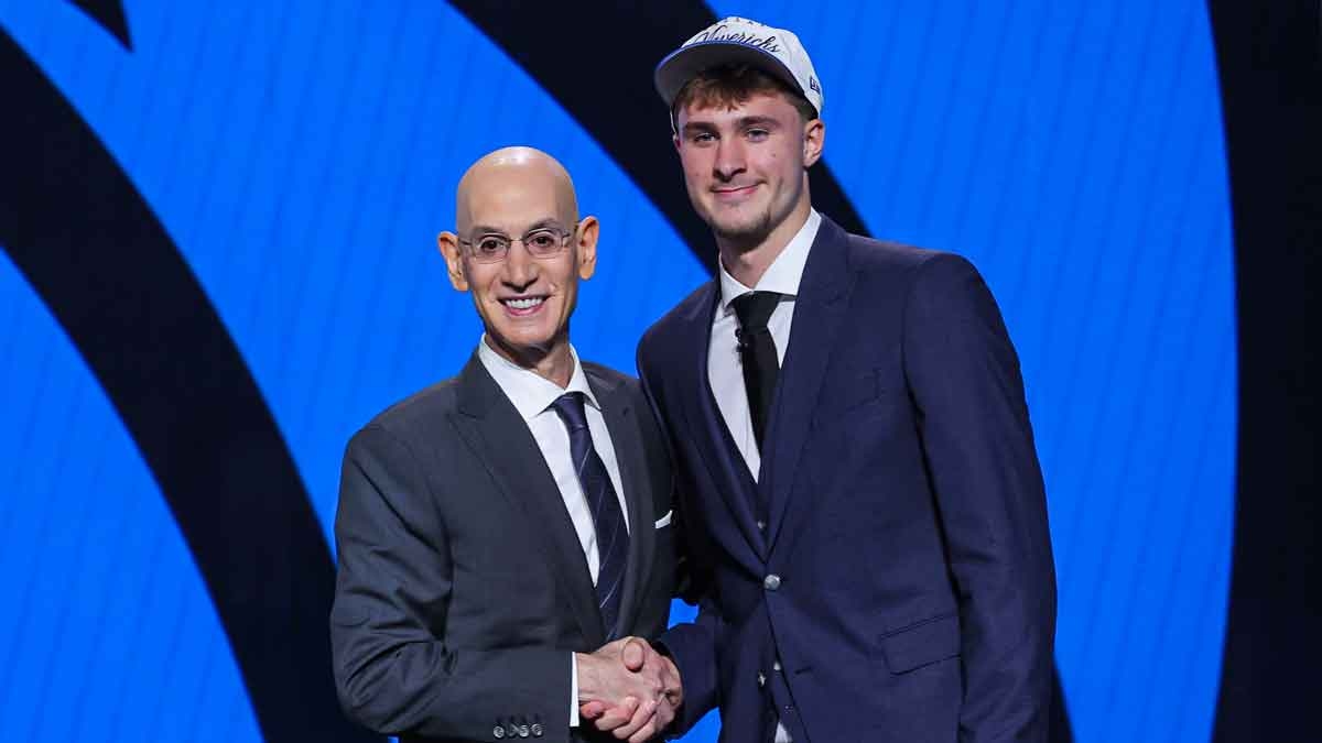Mavericks' Cooper Flagg asked about Jason Kidd rumors after going No. 1