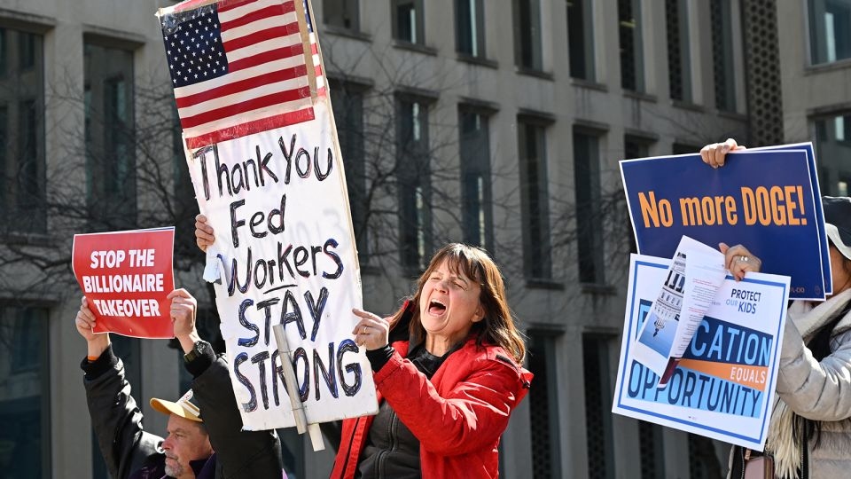 Federal judge halts Trump's order to end collective bargaining rights for many federal workers