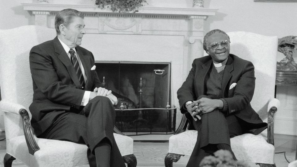 Trump's ‘opposite of apartheid' crusade contrasts with Reagan's approach