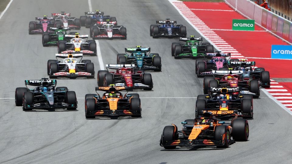 Oscar Piastri wins Spanish Grand Prix, as George Russell and Max Verstappen clash in late drama