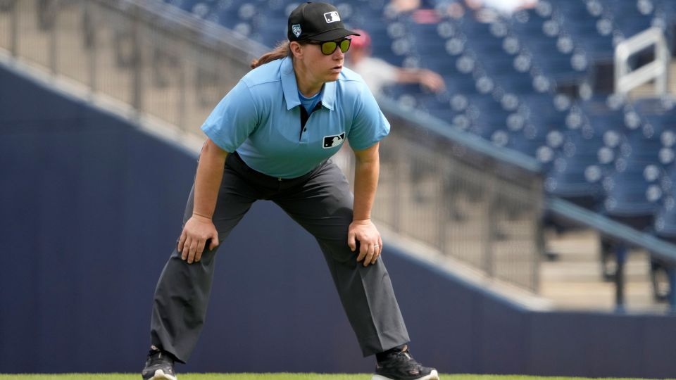 Jen Pawol will be Major League Baseball's first woman to umpire in a regular-season game this weekend