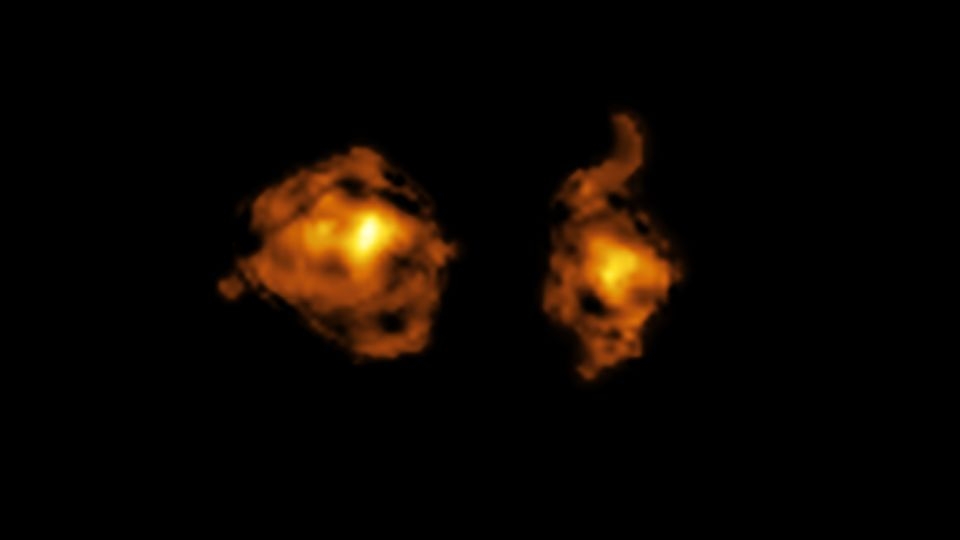 ‘Cosmic joust': Astronomers catch first sight of two dueling galaxies