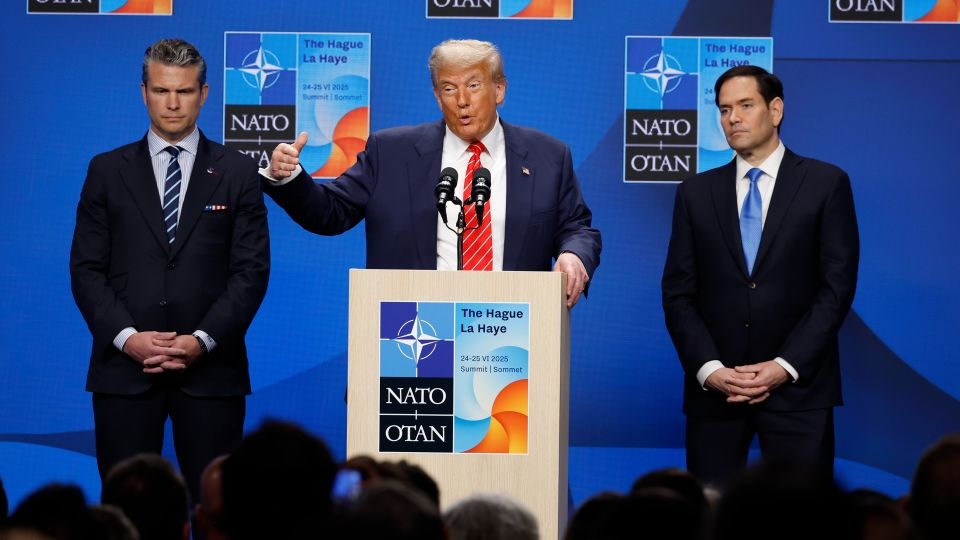 Fact-checking Trump's NATO news conference