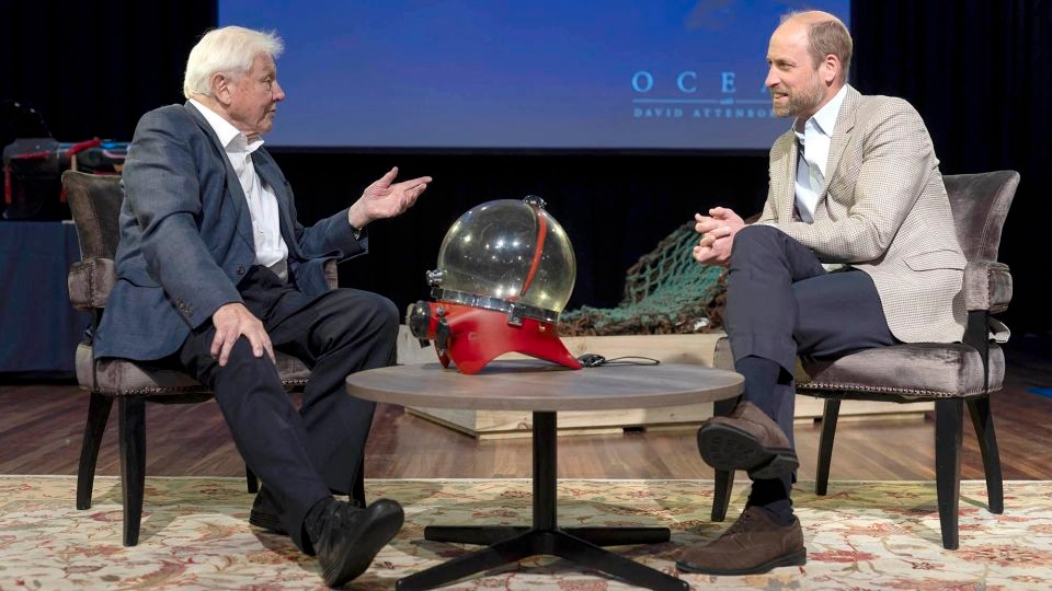 David Attenborough tells Prince William he was appalled to see what humanity has done to the ocean