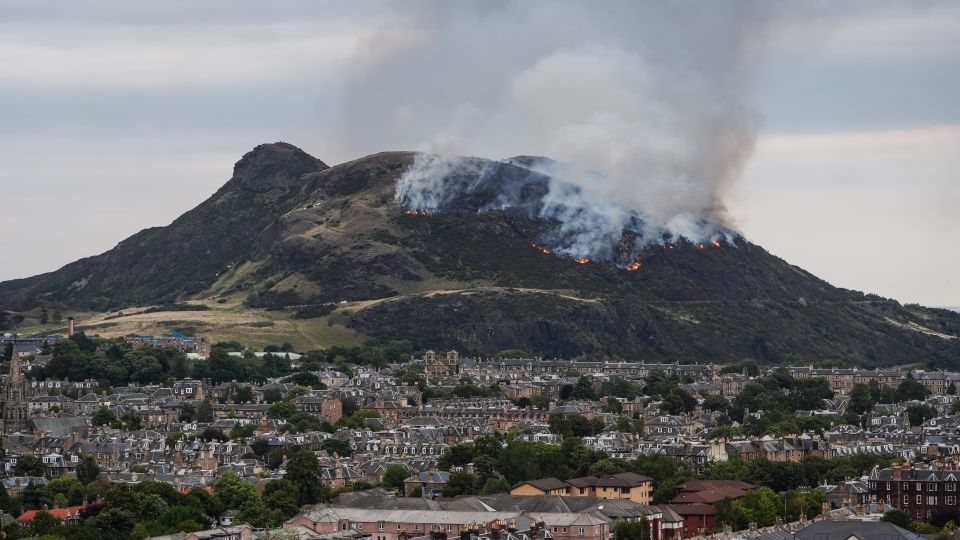 Fire breaks out on Arthur's Seat, Edinburgh's famous dormant volcano