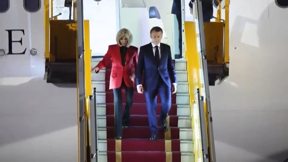Macron's office dismisses viral video showing apparent shove from wife Brigitte