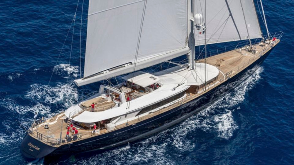 Sunken Bayesian superyacht lifted partially out of water in salvage operation