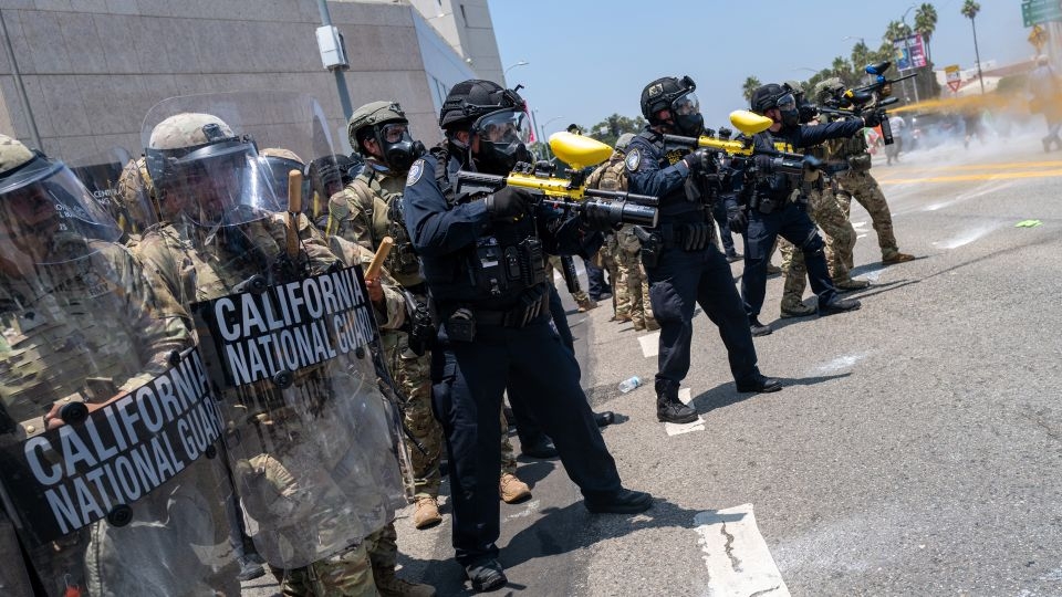 Trump seizes on Los Angeles protests in contentious use of military amid migrant crackdown