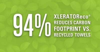 New LCA Study: XLERATOR® hand dryers slash carbon footprint by 94% compared to paper towels