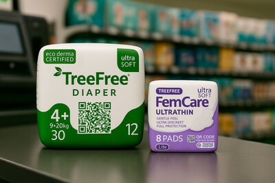 GreenCore Solutions and Emerson TEN Partner on TreeFree Diaper® In-Store POS Displays