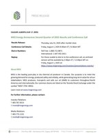 MEG Energy Announces Second Quarter of 2025 Results and Conference Call