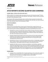 ATCO REPORTS SECOND QUARTER 2025 EARNINGS