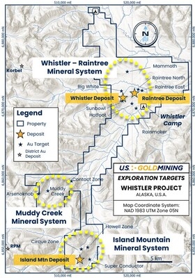 U.S. GoldMining Provides Update on Exploration Targets at the Whistler Gold-Copper Project, Alaska
