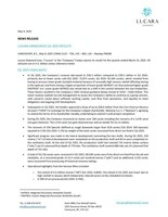 LUCARA ANNOUNCES Q1 2025 RESULTS