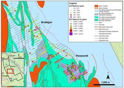 First Nordic Confirms Robust Gold-in-Till Anomaly and Reports Encouraging Top-of-Bedrock Drill Results at Harpsund