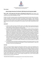 Africa Energy Announces First Quarter 2025 Results and Corporate Update