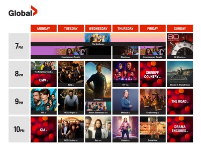 GLOBAL IS THE DESTINATION FOR TV'S TOP HITS THIS FALL, ANNOUNCING ITS 2025/26 LINEUP WITH SEVEN NEW ACQUISITIONS, ALONGSIDE TV'S #1 COMEDY, LATE NIGHT, REALITY SERIES*, AND RETURNING FAVOURITES