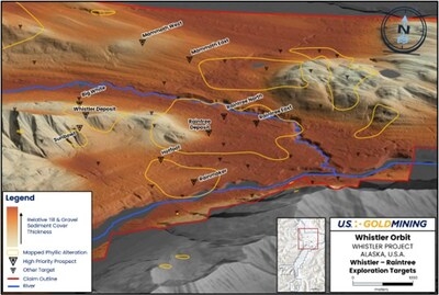 U.S. GoldMining Highlights Northern Exploration Targets at the Whistler Gold-Copper Project, Alaska