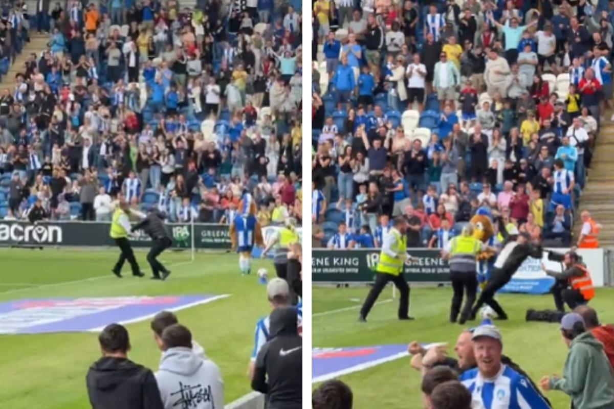 Watch: the viral moment a U's photographer was 'flattened' by a pitch invader