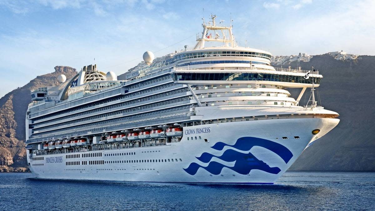 Princess Cruises' ship tilts in rough seas; crew member overboard