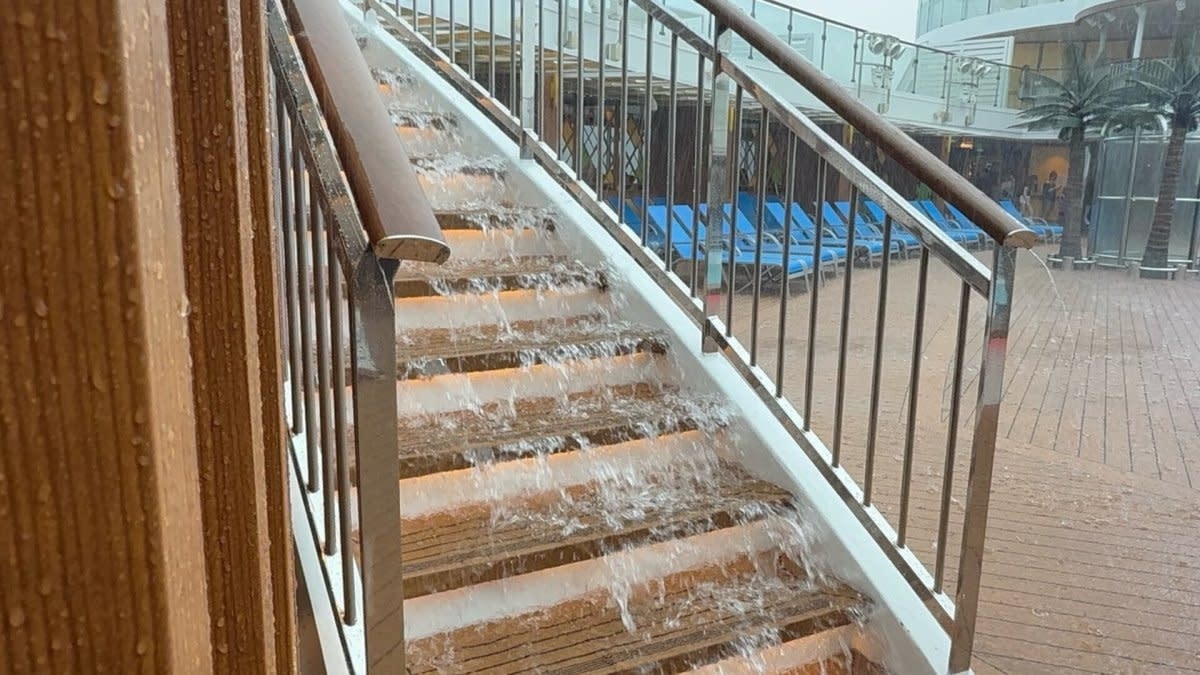 Carnival Cruise Line ship hit hard by flooding during storm