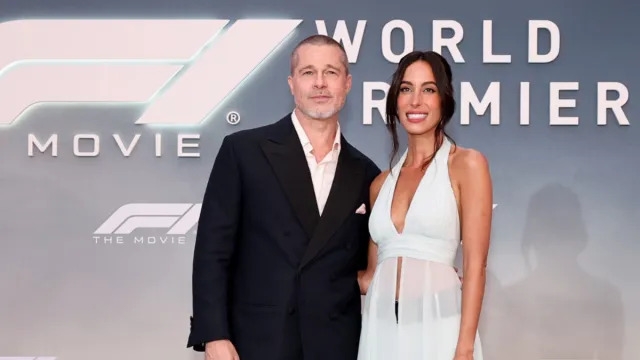 Brad Pitt & Ines de Ramon Make Red Carpet Appearance at F1 Premiere