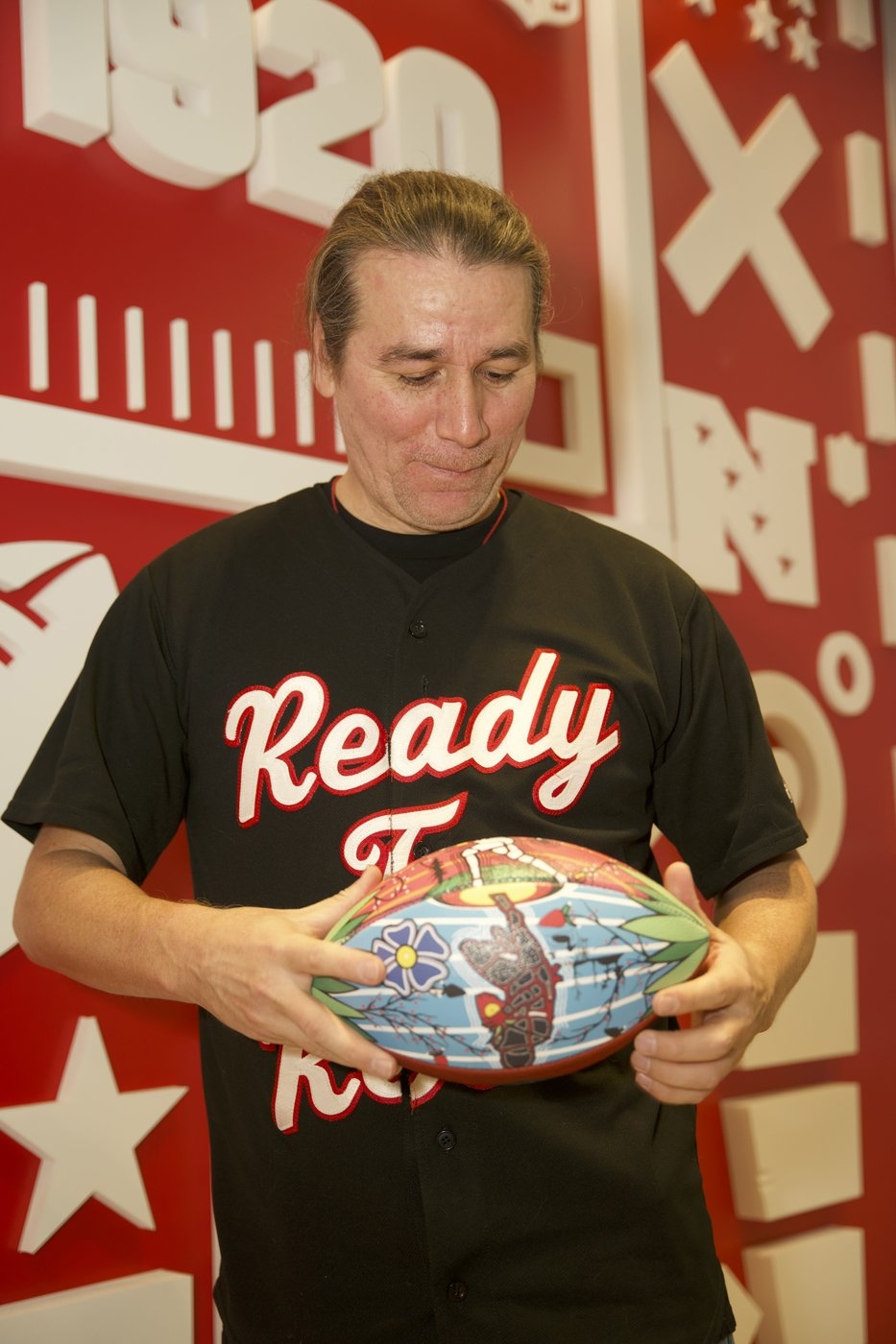 Ontario artist's Super Bowl football design celebrates Indigenous culture