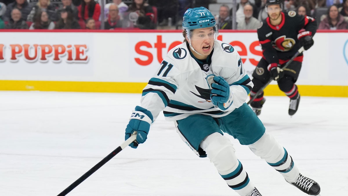 Sharks' Celebrini questionable vs. Maple Leafs with lower-body injury