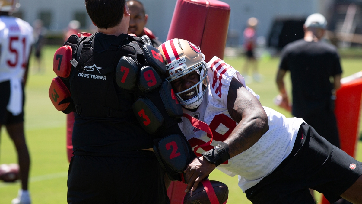 First-round draft pick Mykel Williams stands out during 49ers' rookie minicamp