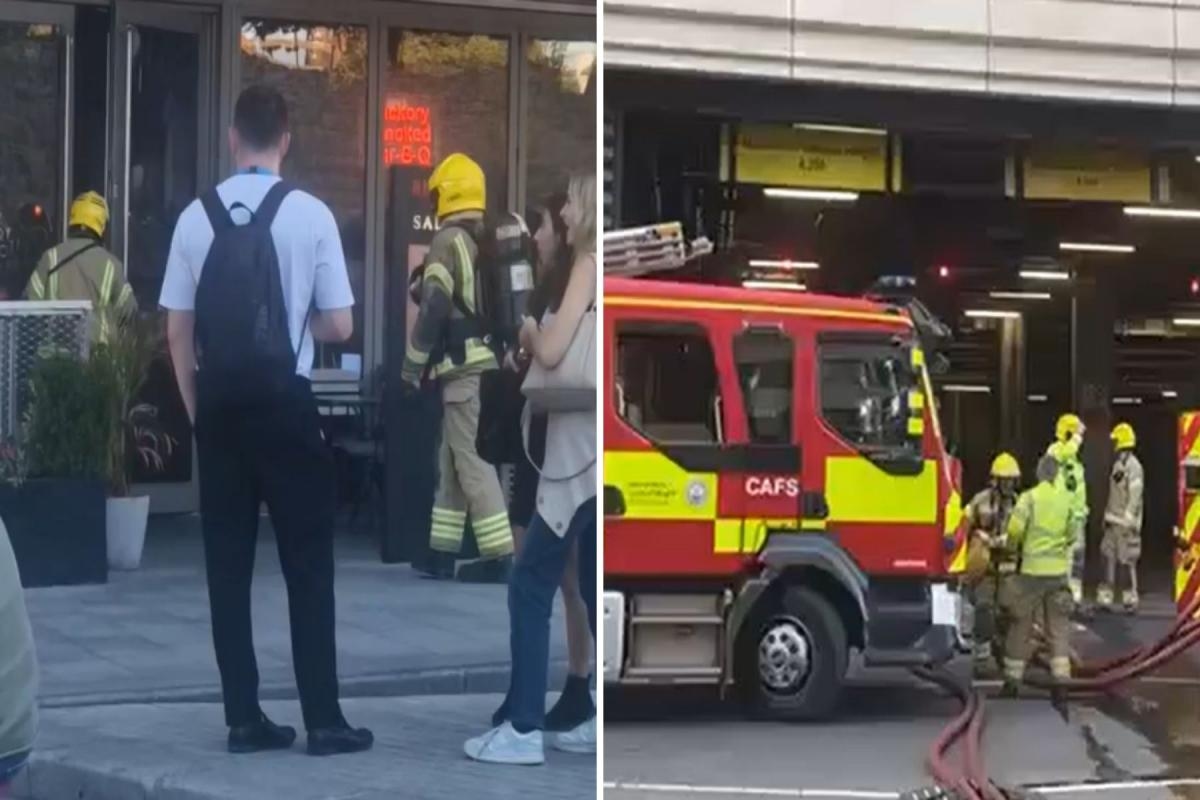 Watch as firefighters gathered at Westquay to tackle restaurant blaze