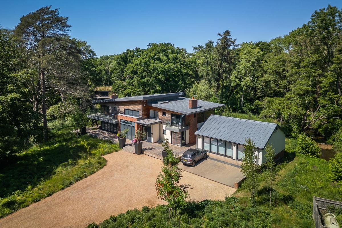Striking New Forest home, in three acres with home cinema, for sale for £2.395m