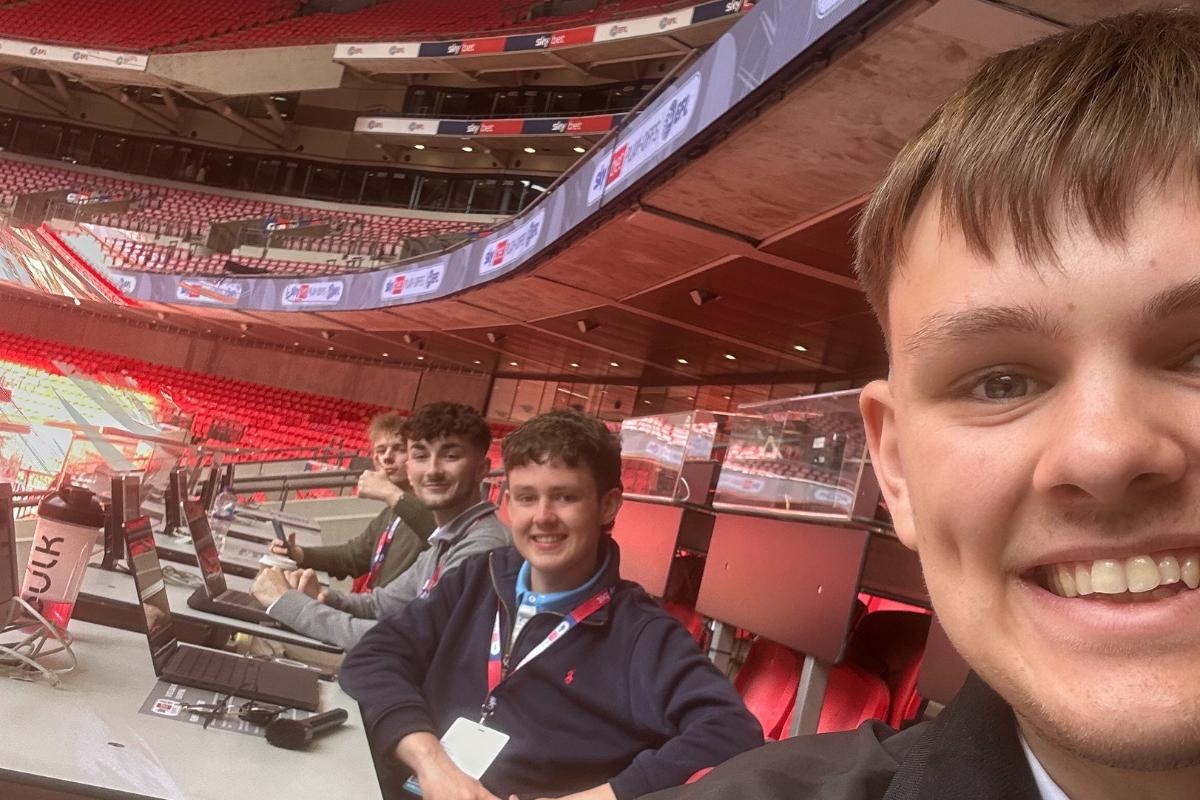 Students get chance of a lifetime to report live from Wembley Stadium