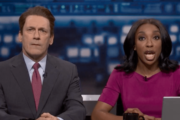 ‘Saturday Night Live' Host Jon Hamm Plays A Disillusioned Financial News Host In Trump Tariffs Sketch