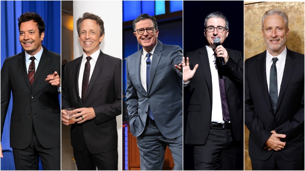 Late-Night Solidarity: Jimmy Fallon, Seth Meyers, John Oliver, Jon Stewart & Andy Cohen Show Up To ‘The Late Show' To Support Stephen Colbert