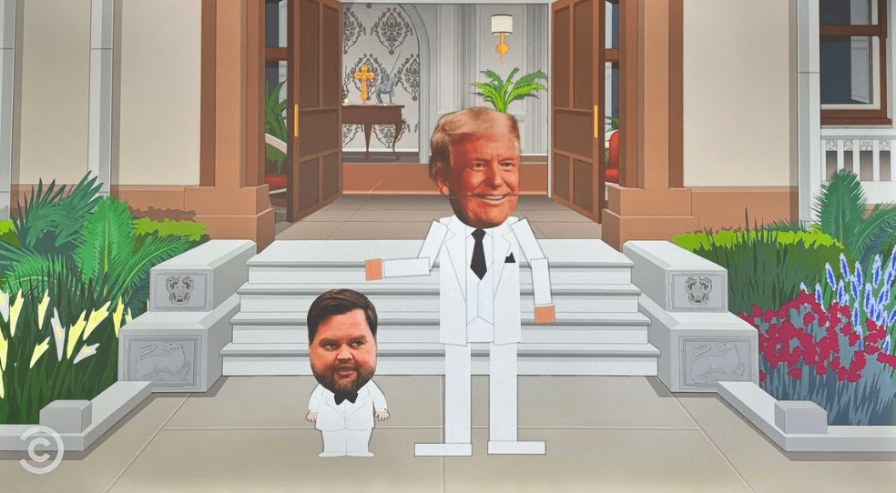 ‘South Park' Lets Loose With A Trump, Satan & JD Vance Ménage À Trois, ICE Raiding Heaven & Kristi Noem Shooting Dogs