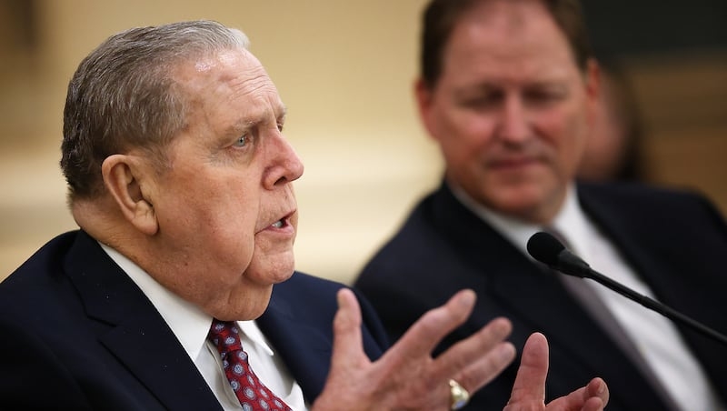 President Jeffrey R. Holland lifts spirits of Southern Californians devastated by wildfires