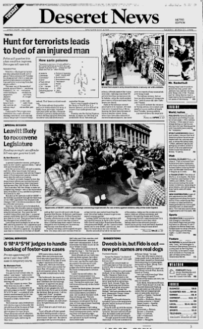 Deseret News archives: 1995 poison attack on a Tokyo subway struck fear around the world