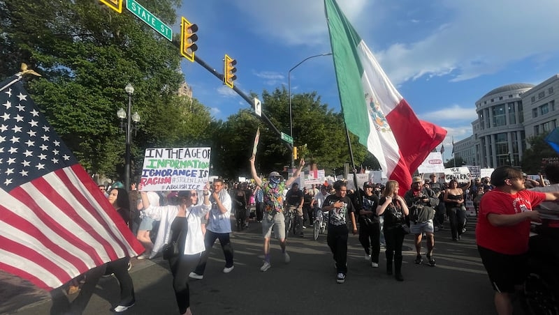 ‘Defending my people': Immigrant advocates protest in Salt Lake City as national debate heats up