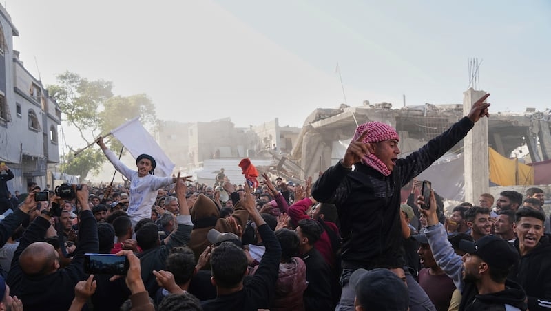Palestinians protest Hamas in the streets