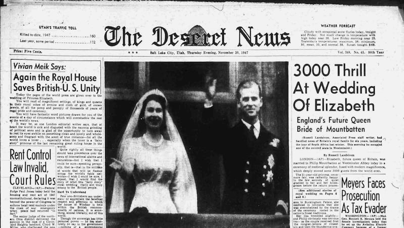 Deseret News archives: Nov. 20 a great day, and also a bad day, for Queen Elizabeth II