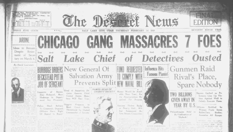 Deseret News archives: St. Valentine's Day Massacre stole the headlines in 1929