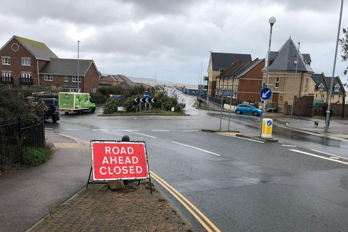 Storm puts beach road at risk of closure