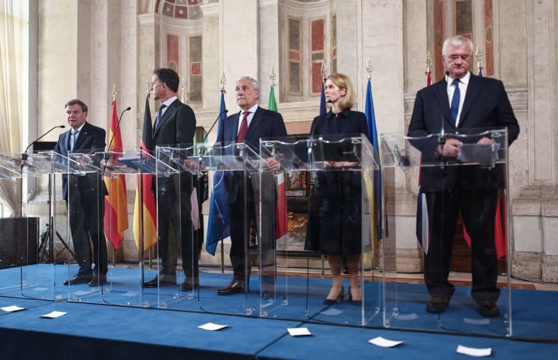 European allies reaffirm 'unwavering support' for Ukraine in Rome